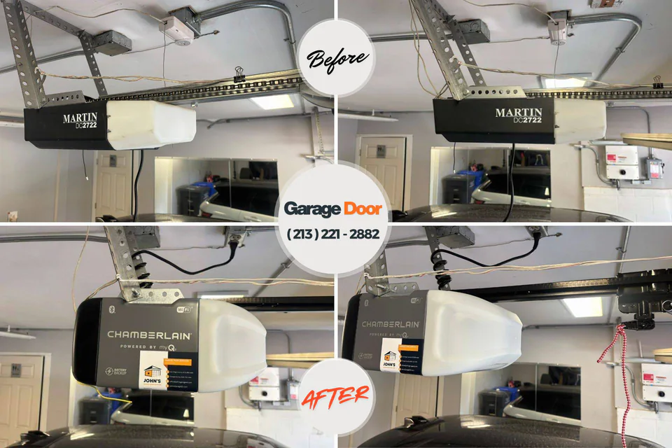 Before and after: garage door repair Riverside, UT